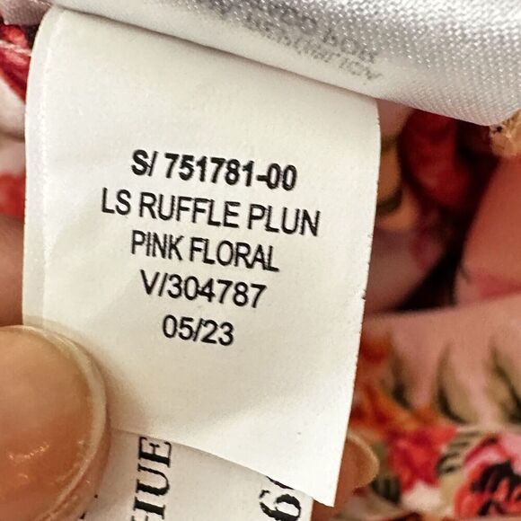 Old Navy Top XL Floral Boho Peasant Blouse Puff Sleeve Ruffle Bloomcore NWT - Picture 9 of 13